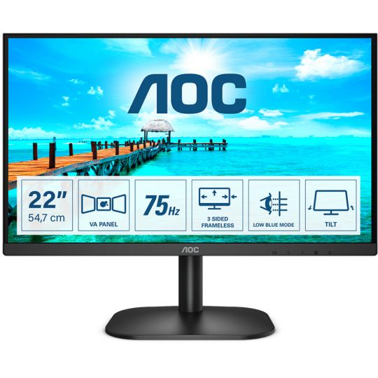 54,6cm (21,5'') AOC 22B2H - Full HD 75Hz Monitor