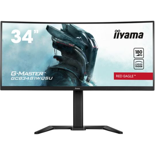 86.4cm (34") iiyama G-Master GCB3481WQSU-B1 Red Eagle 165Hz UWQHD 21:9 curved Monitor