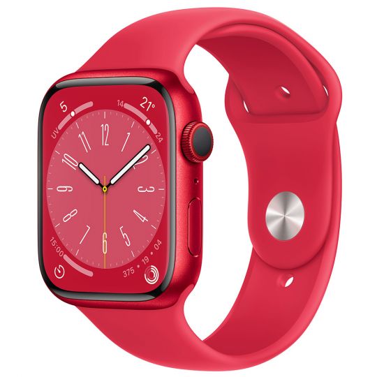 Apple Watch 8 (GPS + Cellular) 45mm Rot Aluminium / Sport Band 