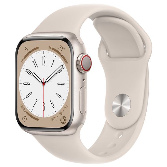 Apple Watch 8 (GPS + Cellular) 41mm Polarstern Aluminium / Sport Band 