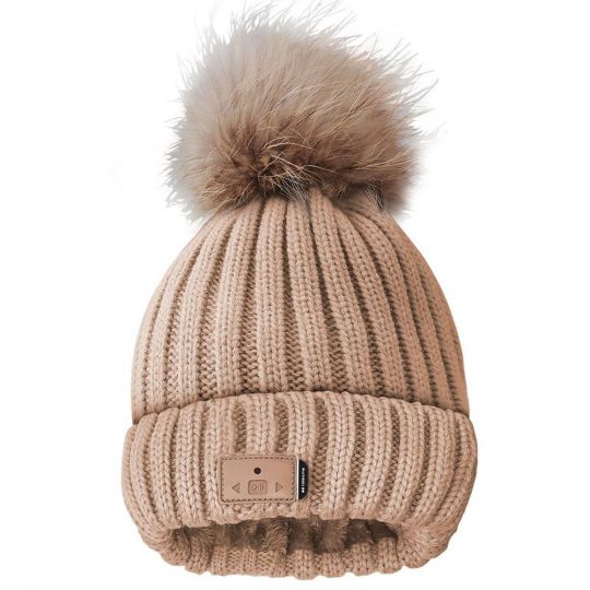 SBS Wintermütze und integriertem kabellosen Kopfhörer - Beige