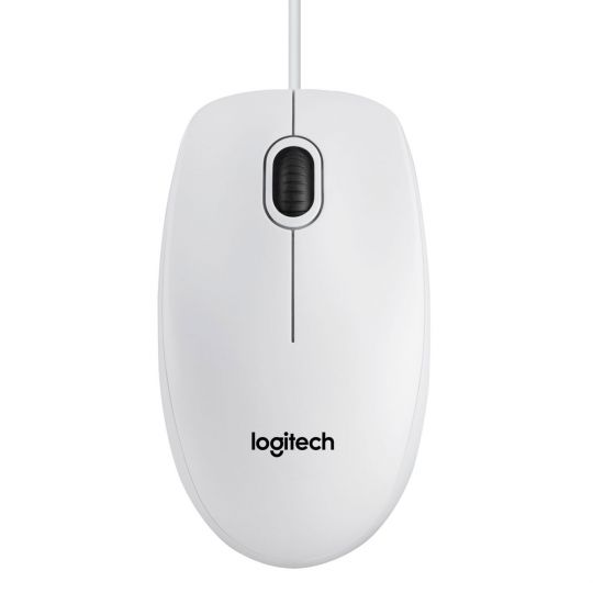 Logitech B100 Maus weiß 