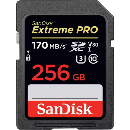 256GB SanDisk Extreme PRO R170/W90 SDXC Speicherkarte 