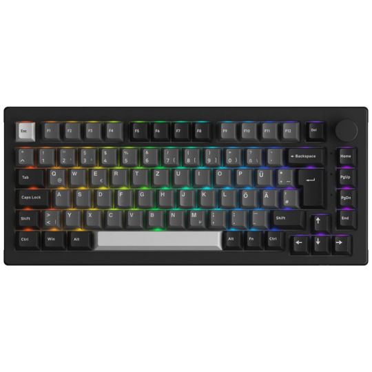 AKKO 5075B Plus S Black&Silver Gaming Tastatur - V3 Pro Cream Yellow