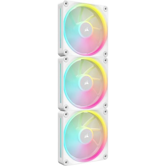 Corsair LX Series iCUE LX120 RGB Fan Starter Kit, weiß, LED-Steuerung, 120mm, 3er-Pack