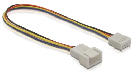 Delock Lüfteranschluss 4pin Stecker-Buchse 20 cm Verlängerung