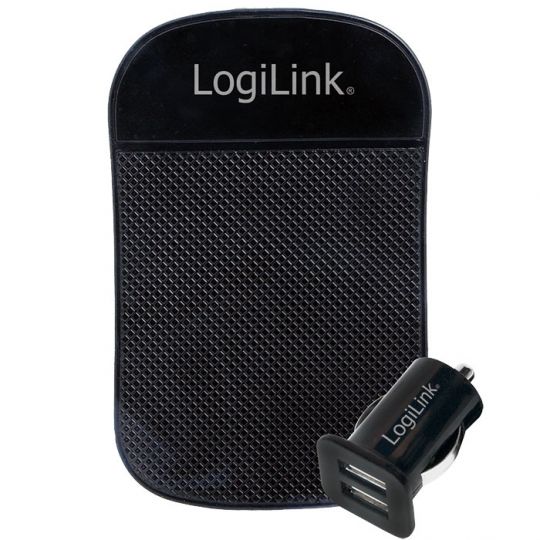 LogiLink PA0118 - KFZ-Netzteil + Gratis Antirutschmatte 