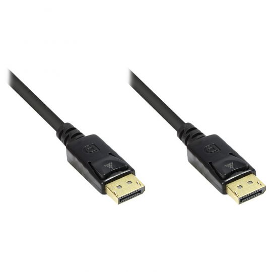 5m DisplayPort 1.2 Kabel 4K / UHD @60Hz, vergoldete Kontakte, OFC, schwarz 