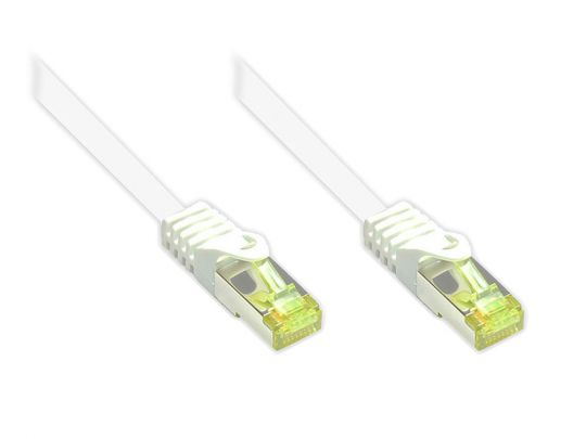 0,25m LAN RJ-45 Netzwerkkabel m. CAT 7 Weiß 