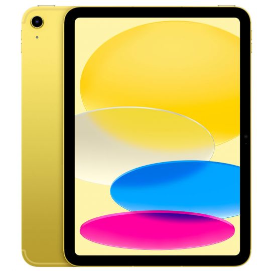 Apple A14 Bionic iPad 10 Gen 10,9 Zoll 64GB Tablet in Gelb mit Mobilfunk (eSIM Unterstützung) LTE 5G 