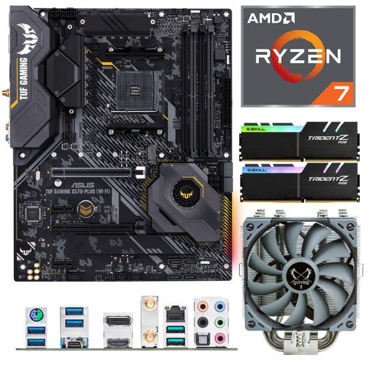 Aufrüstkit AMD Ryzen 7 3700X (8x 3,6GHz) + 16GB RAM + ASUS TUF Gaming X570-Plus WI-FI Mainboard 