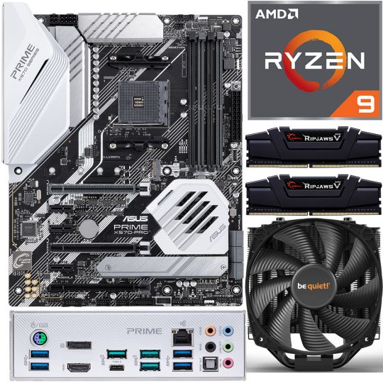 Aufrüstkit AMD Ryzen 9 5900X (12x 3,7GHz) + 32GB RAM + ASUS Prime X570-Pro Mainboard 