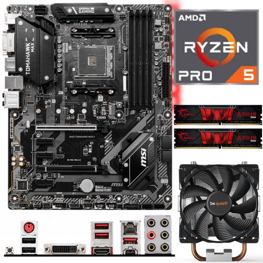 Aufrüstkit AMD Ryzen 5 Pro 4650G (6x 3,7GHz) + 16GB RAM + MSI B450 Tomahawk Max II Mainboard 