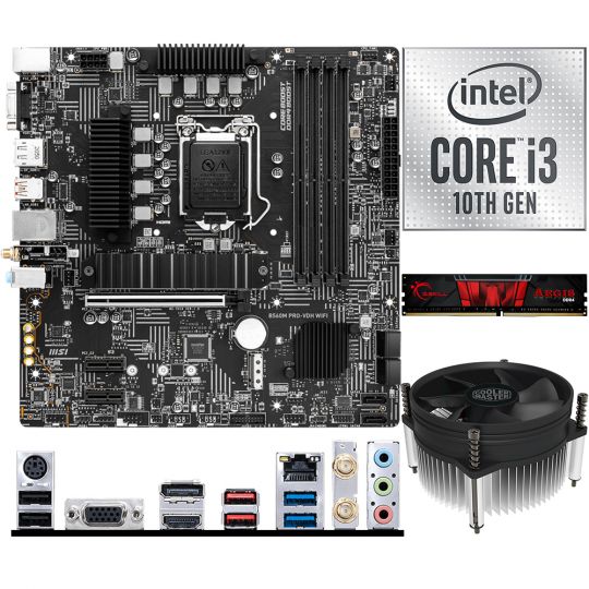 Aufrüstkit Intel i3-10100 (4x 3,6GHz) + 8GB RAM + MSI B560M Pro-VDH WIFI Mainboard 