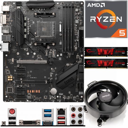 Aufrüstkit AMD Ryzen 5 5500 + 16GB RAM + MSI B550 Gaming Gen3 Mainboard 
