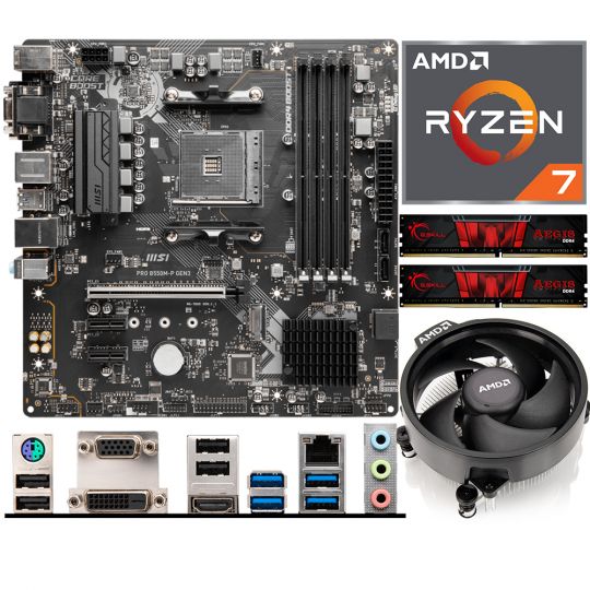 Aufrüstkit AMD Ryzen 7 5700G (8x 3,8GHz) + 16GB RAM + MSI PRO B550M-P GEN3 Mainboard 
