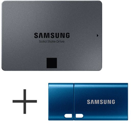 1000GB Samsung SSD 870 QVO + 64GB Samsung USB-C Speicherstick