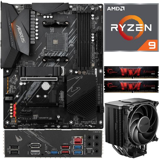 Aufrüstkit AMD Ryzen 9 5900X (12x 3,7GHz) + 32GB RAM + Gigabyte B550 AORUS Elite V2 Mainboard