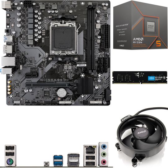 Aufrüstkit AMD Ryzen 5 8500G (6x 3,5GHz) + 8GB RAM + Gigabyte A620M H Mainboard