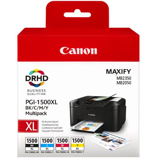 Canon Tinte PGI-1500XL Multipack Schwarz/Gelb/Cyan/Magenta 