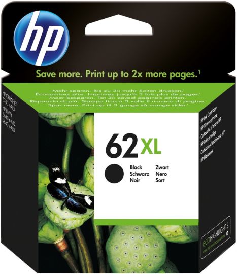 Hewlett Packard 62 XL Schwarz Tintenpatrone Schwarz 