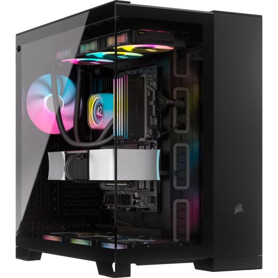 Corsair 6500X RGB, schwarz, Glasfenster 