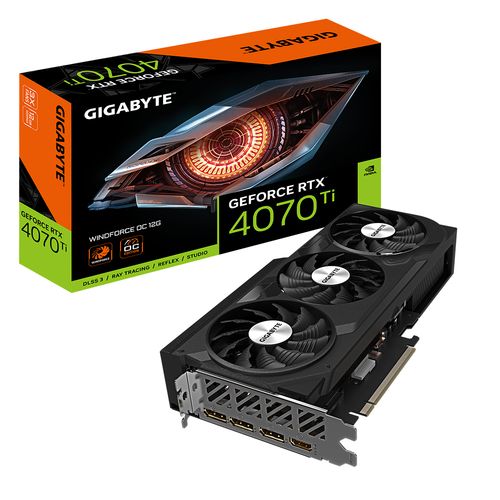 Gigabyte GeForce RTX 4070 Ti WINDFORCE OC 12G NVIDIA GeForce RTX 4070 Ti Produktbild
