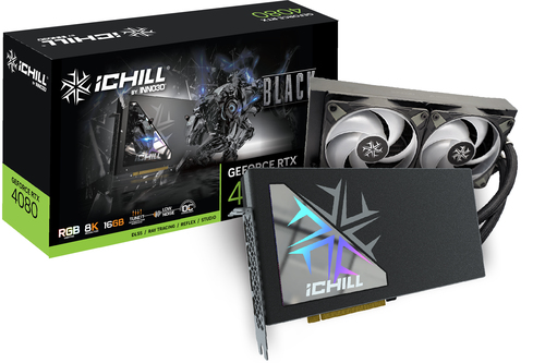 INNO3D GeForce RTX 4080 iCHILL Black - Grafikkarte mit AIO Wasserkühlung - B-Ware 