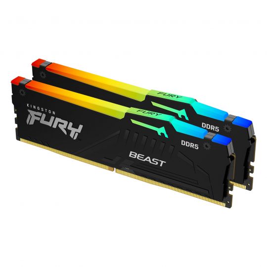 64GB Kingston FURY Beast RGB DDR5 6000MHz (2x 32GB) 