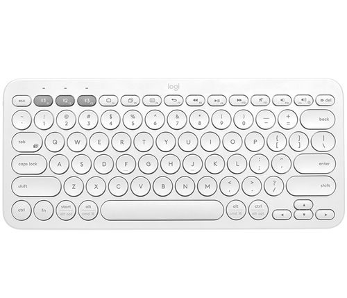 Logitech K380 Multi-Device Tastatur Bluetooth QWERTZ Deutsch Weiß 