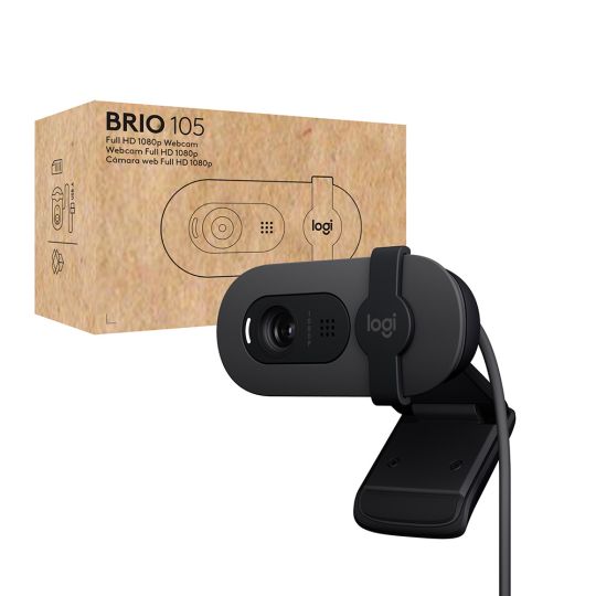 Logitech Brio 105 Webcam / Full HD 1080p / USB / Schwarz
