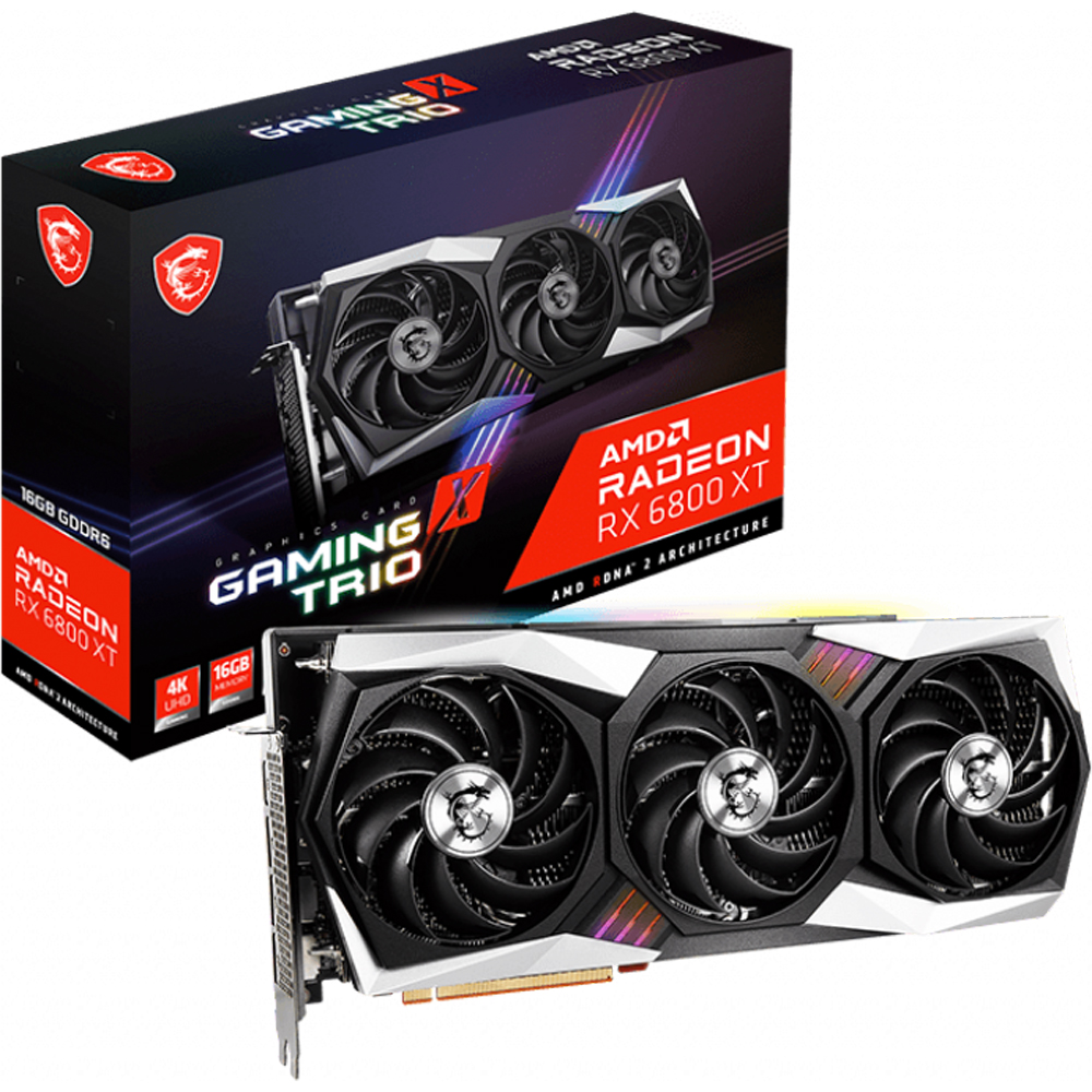 MSI Radeon RX 6800 XT Gaming X Trio 16G Grafikkarte 