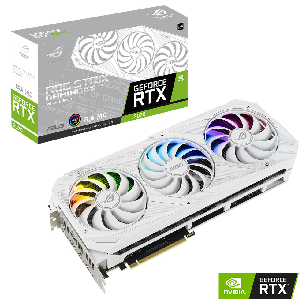 ASUS ROG Strix GeForce RTX 3070 V2 White Grafikkarte 
