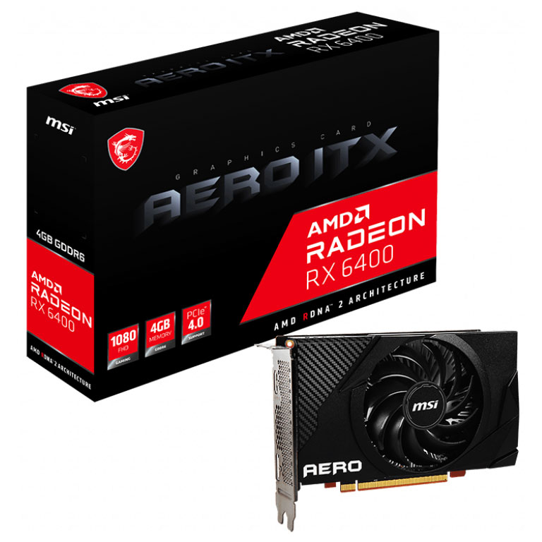 MSI Radeon | Grafikkarte RX Computer Aero 4G 6400 ARLT ITX