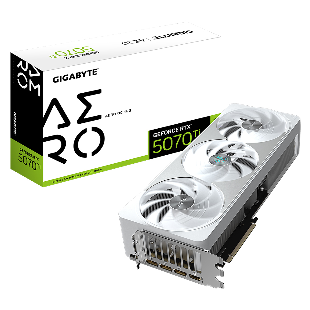 GIGABYTE GeForce RTX 5070 Ti Aero OC 16G, 16GB GDDR7, HDMI, 3x DP 