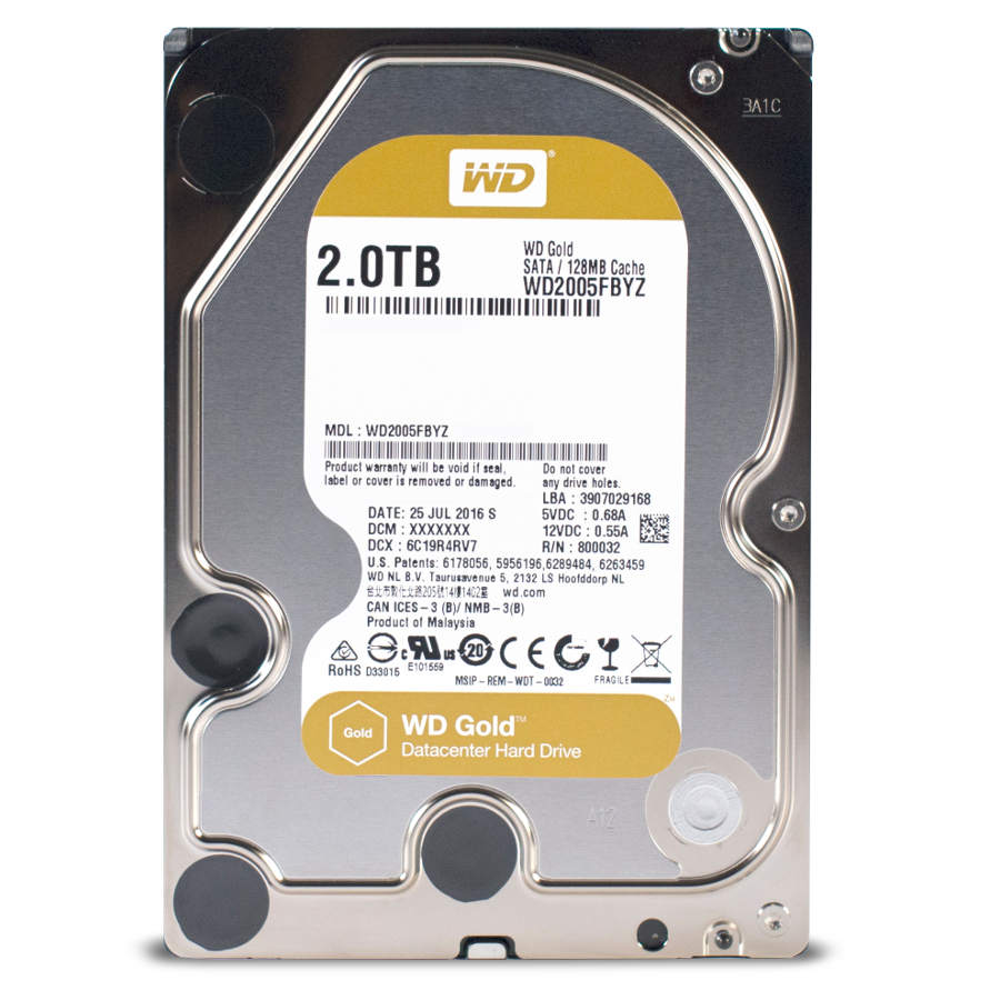 2TB WD Gold WD2005FBYZ Festplatte 