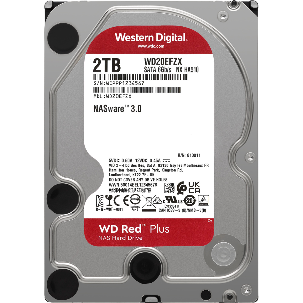 2000GB WD Red Plus WD20EFZX NAS - 3,5" Serial ATA-600 Festplatte 