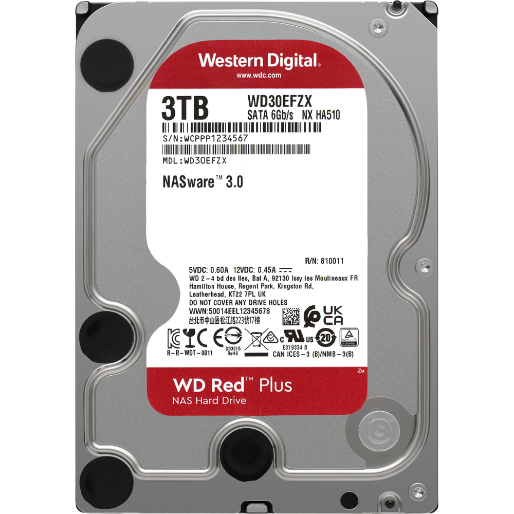 3000GB WD Red Plus WD30EFZX NAS - 3,5" Serial ATA-600 Festplatte 