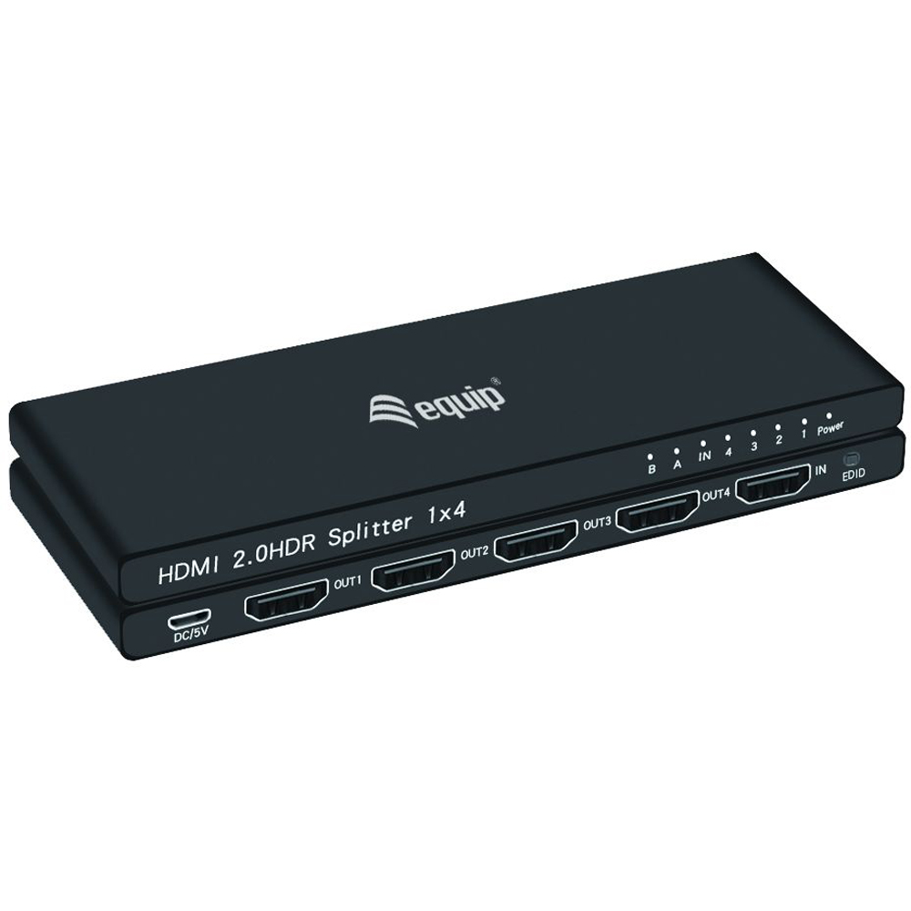 Equip Ultra Slim 4 Port HDMI 2.0 Splitter 