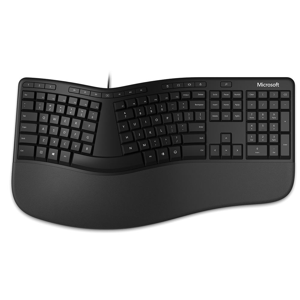 Microsoft Ergonomic Keyboard - ergonomisch geformte Tastatur 