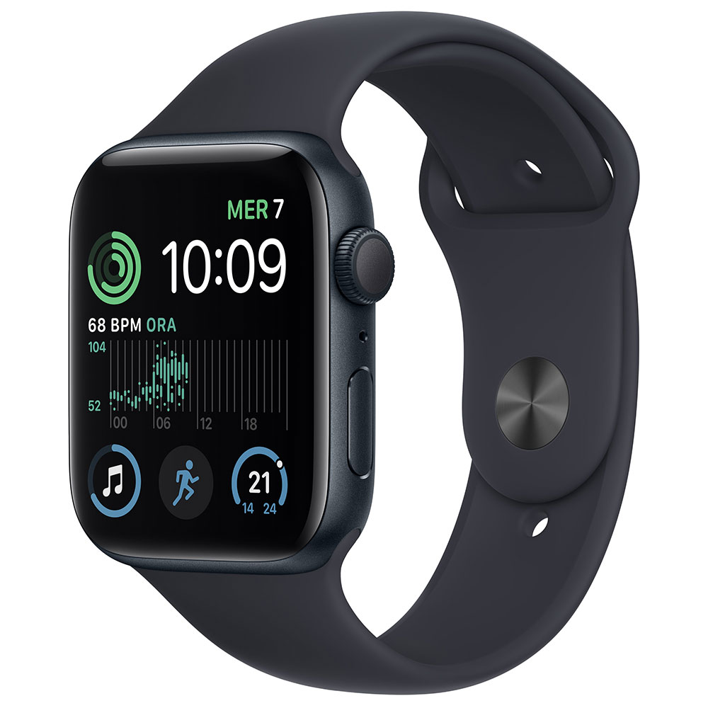 Apple Watch SE 2022 (GPS) 44mm Aluminium Sportarmband Mitternacht 