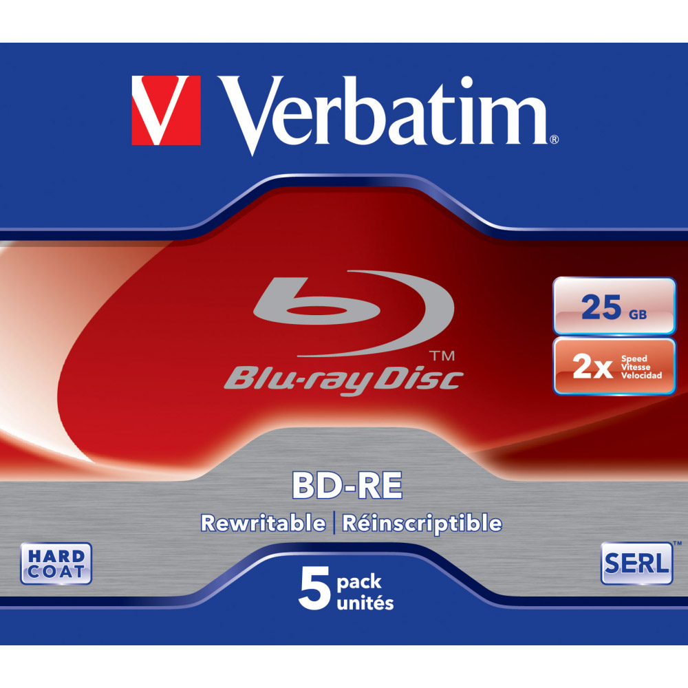Verbatim BD-RE SL 25GB 5er Pack 