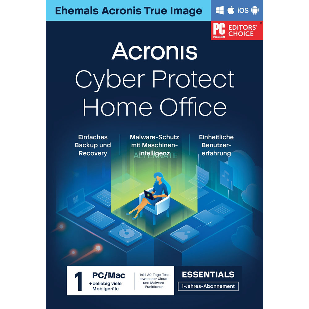 Acronis  Cyber Protect Home Office Essentials – 1 Computer – 1 Jahr | 04260019576460