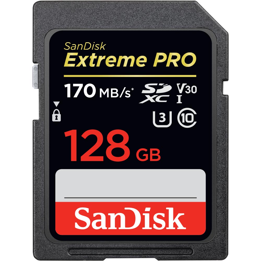 128GB SanDisk Extreme PRO R170/W90 SDXC Speicherkarte 