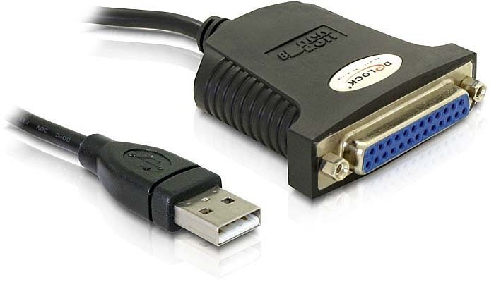 Delock Adapterkabel Parallel Port (DB25) auf USB 0,8m 