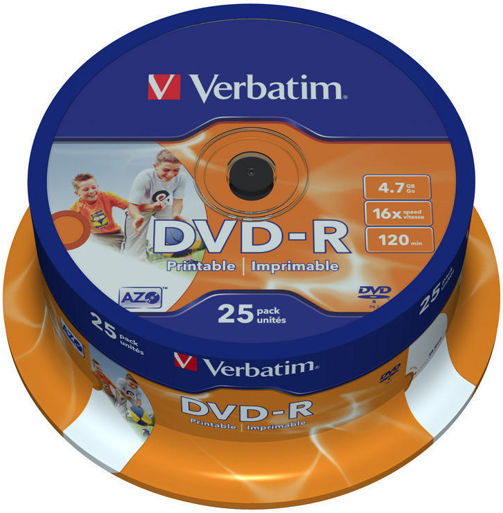 25er Verbatim DVD-R 4.7GB Spindel 
