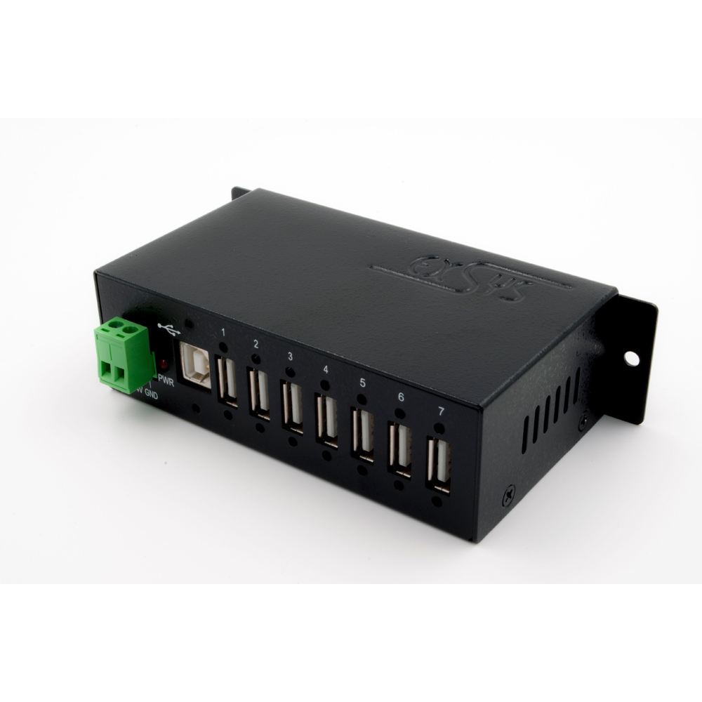 Exsys 7 Port USB 2.0 Hub Industrial Railmount | 04718359117787 Exsys 7 Port USB 2.0 Hub Industrial Railmount | 04718359117787
