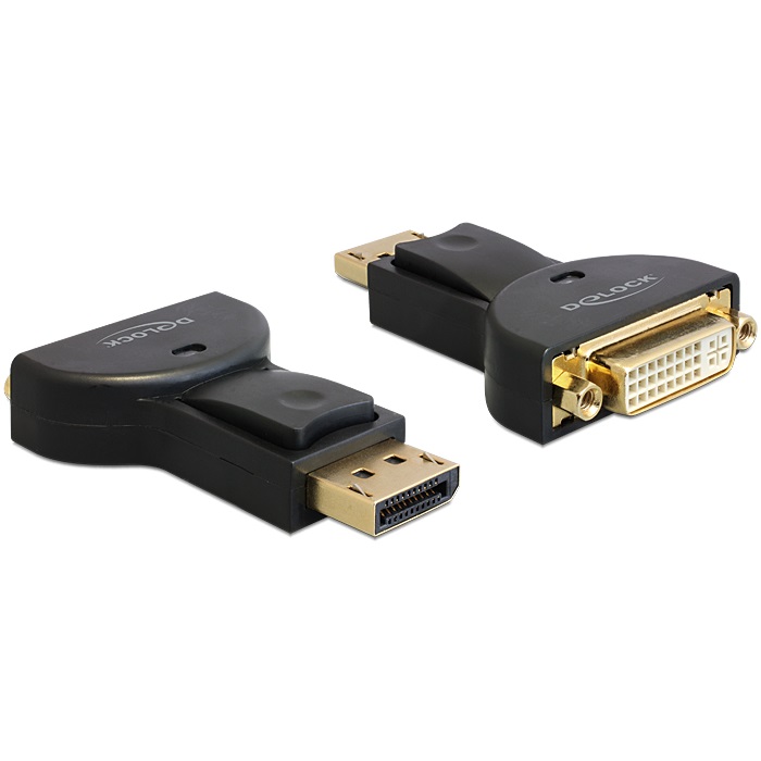 Delock Adapter Displayport 1.1 Stecker > DVI Buchse schwarz - B-Ware 