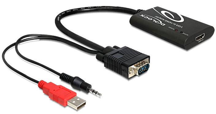 Delock VGA zu HDMI Adapter mit Audio 