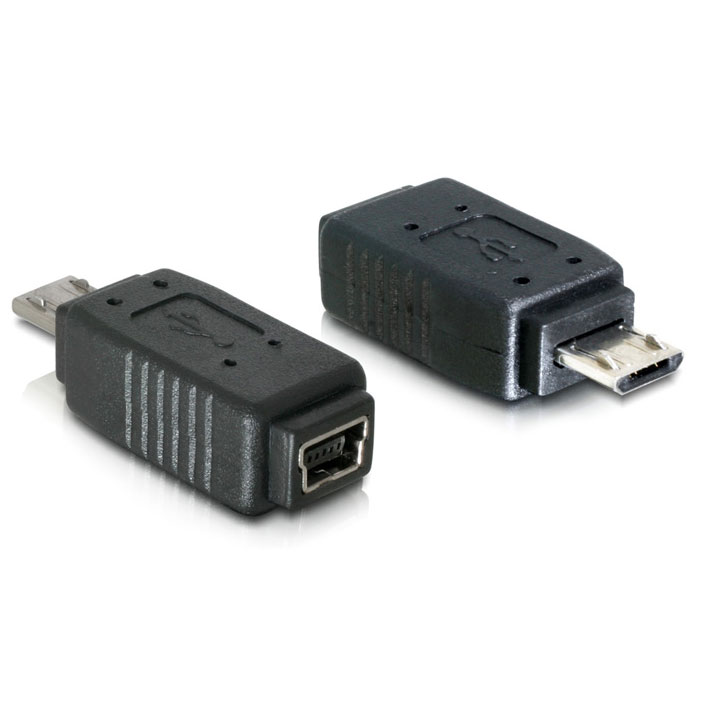 Delock Adapter USB micro-B Stecker zu mini USB 5pin Buchse | 04043619650637 Delock Adapter USB micro-B Stecker zu mini USB 5pin Buchse | 04043619650637
